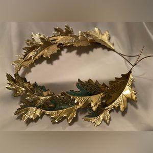 2 Vintage Home Interiors Metal Gold Tone Leaf Leaves Wall Hanging Art Decor Home